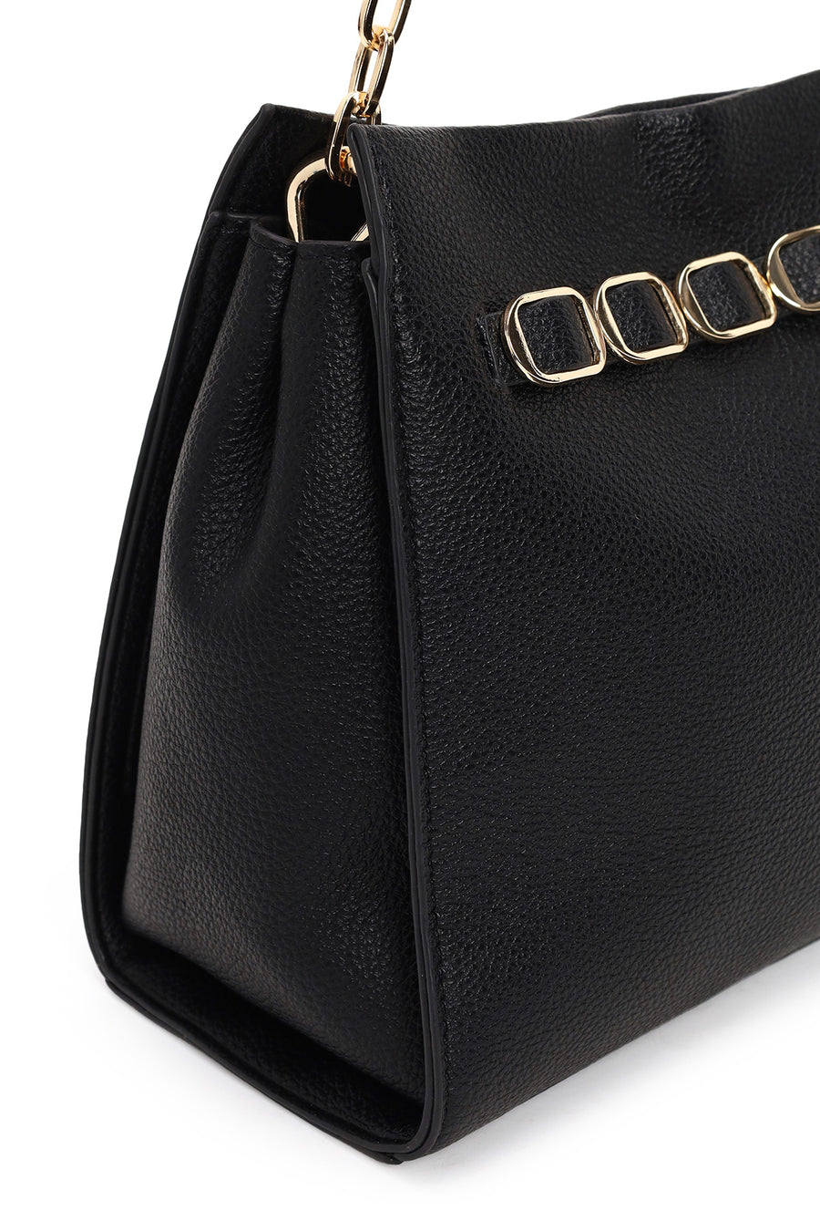 Woman Black Long-Strap Classic Shoulder Bag