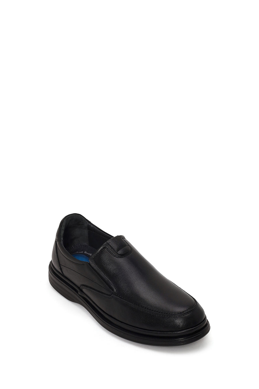 Male Black Leather Comfort Loafer