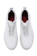 Men's White Leather Thick Soled Sneaker | Derimod