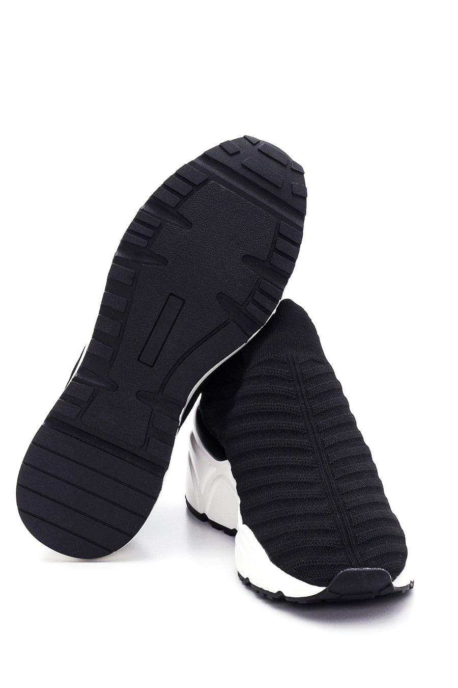 Kadın Siyah Kalın Tabanlı Sneaker
