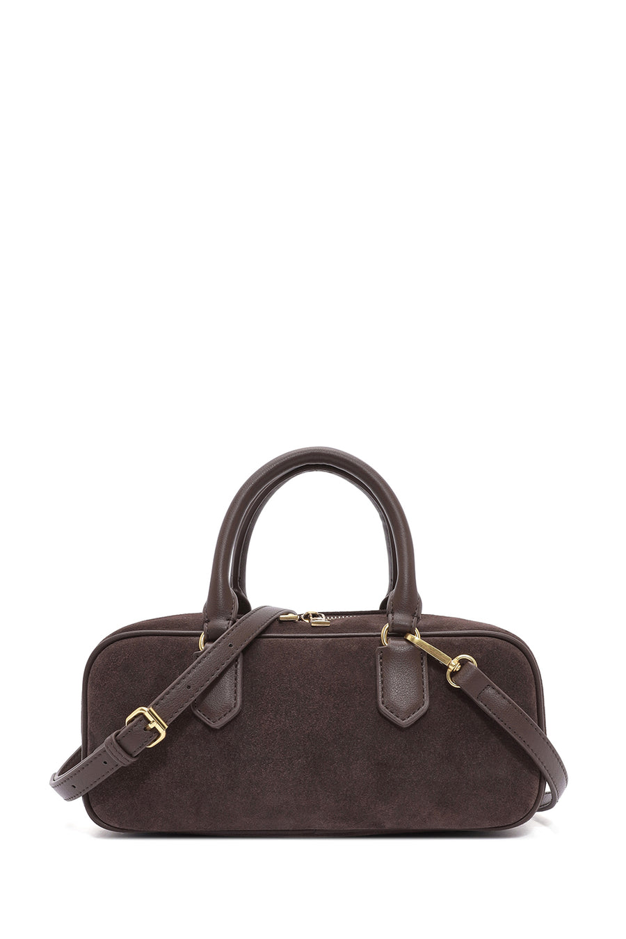 Women's Brown Long Strap Suede Leather Handbag 25SBD247510 | Derimod