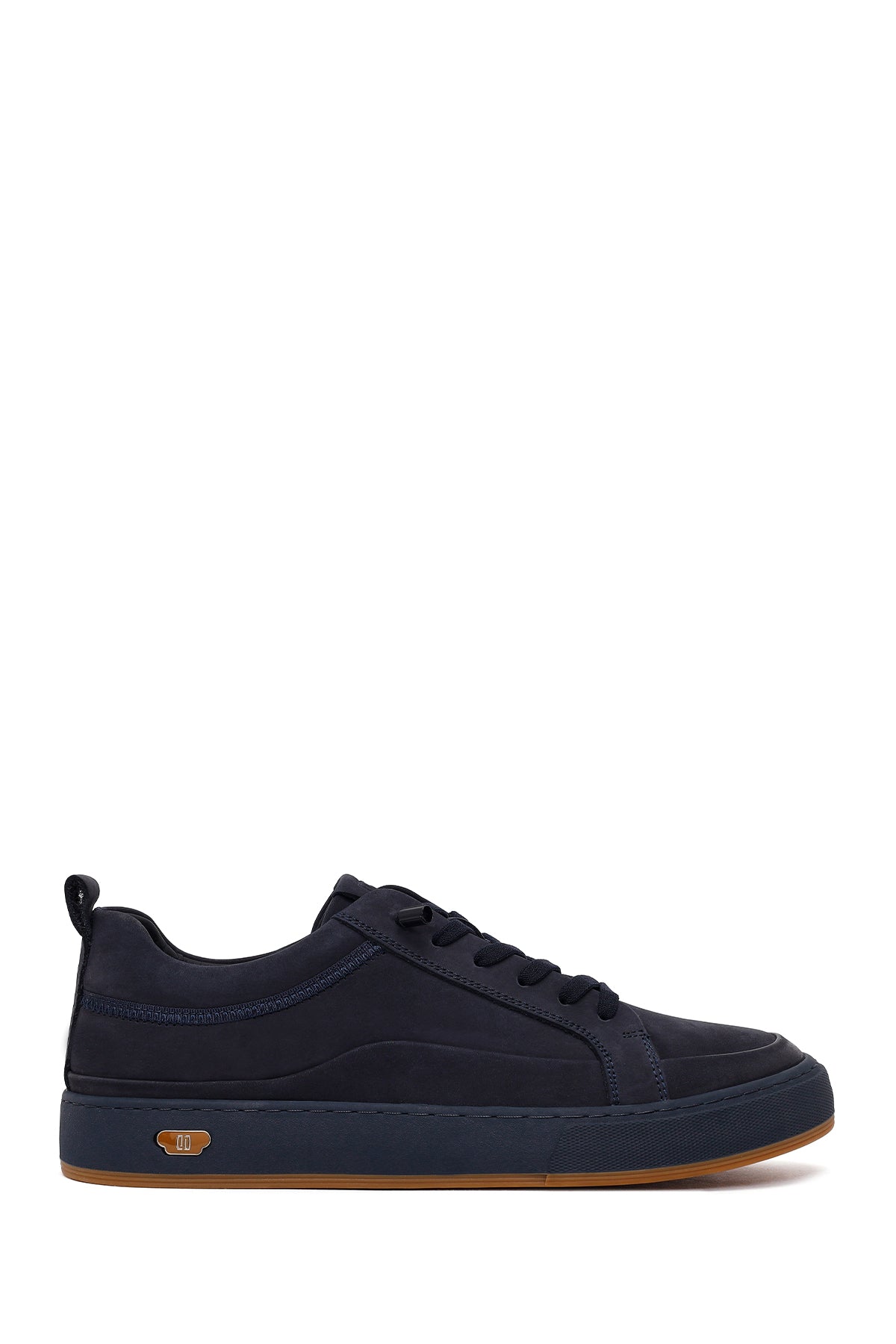 Male Navy Lace-up Nubuck Leather Sneaker WM680050DN | Derimod
