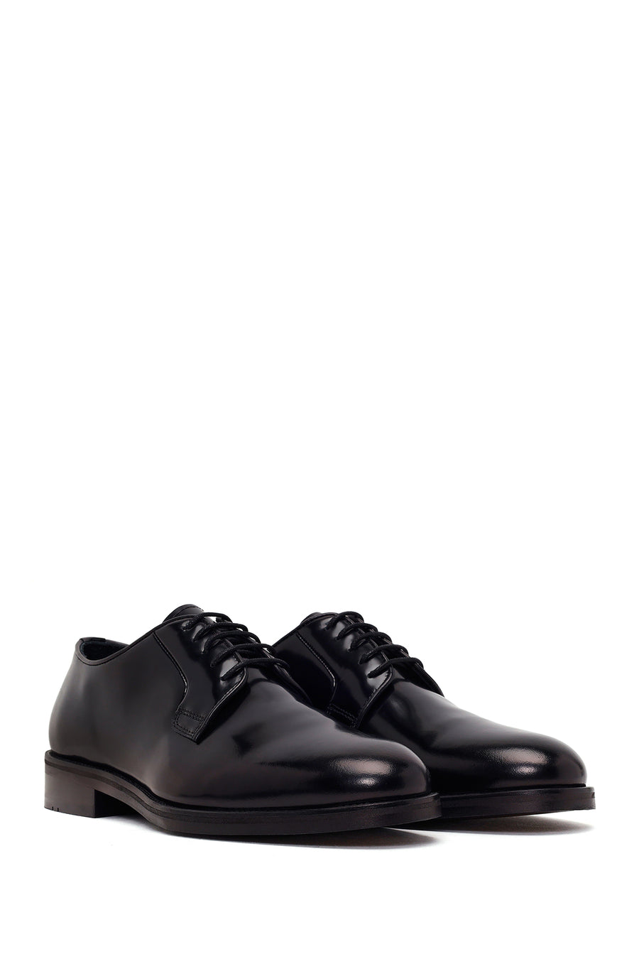 Male Black Lace-Up Leather Casual Shoes