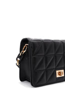 Women's Black Long Strap Quilted Crossbody Bag | Derimod