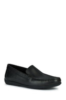 Geox Erkek Siyah Ascanio Deri Casual Loafer | Derimod