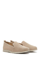 Women's Gray Suede Leather Comfort Loafer | Derimod