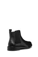 Geox Men's Black Walk Pleasure Leather Chelsea Boots | Derimod