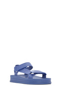Women's Blue Strappy Thick Soled Jelly Sandals | Derimod