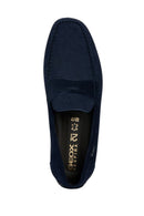 Geox Men's Navy Blue Moner Suede Leather Masculine Loafer | Derimod