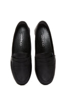 Women's Black Leather Comfort Loafers | Derimod
