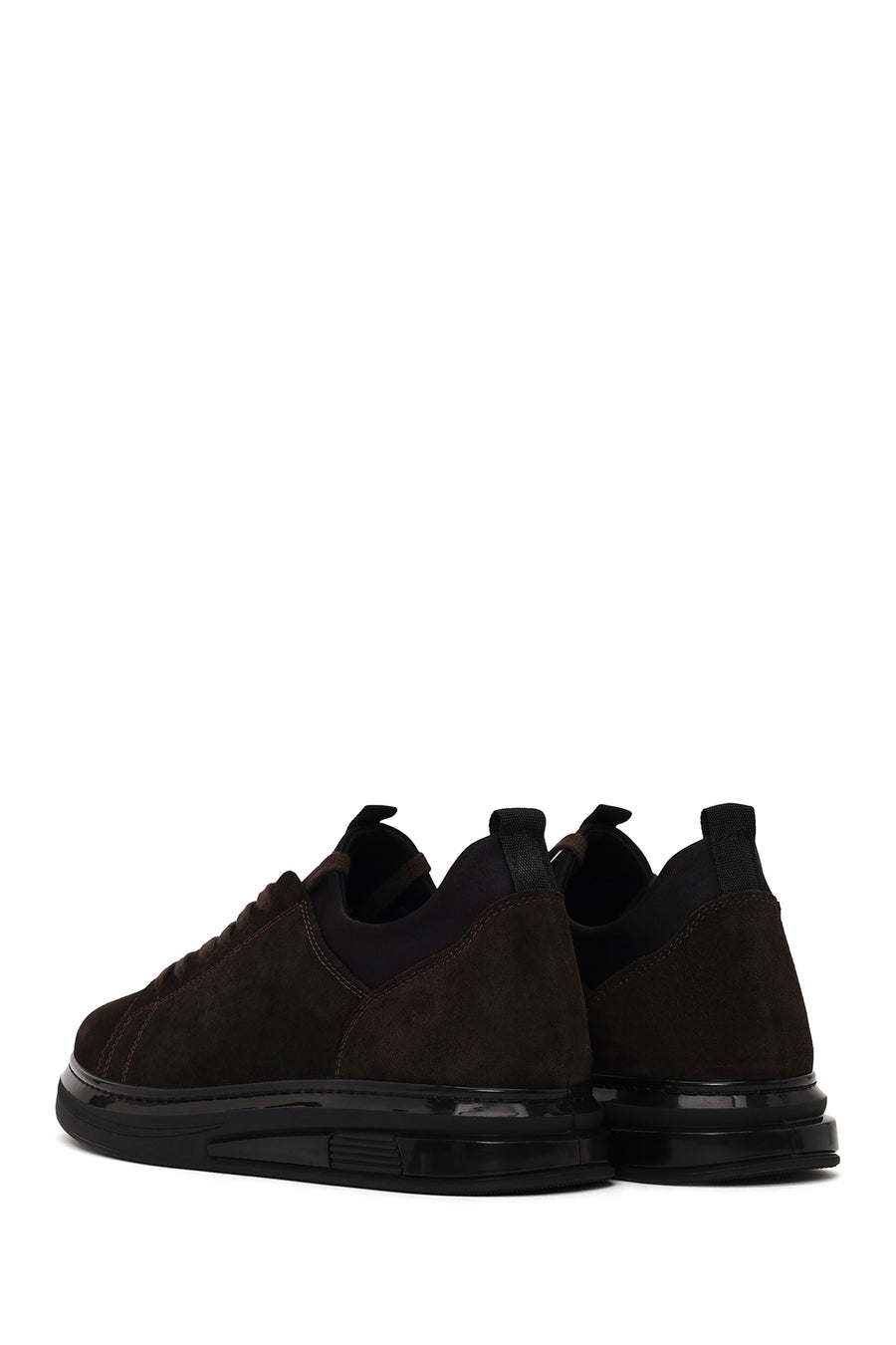 Erkek Kahverengi Bağcıklı Süet Deri Sneaker