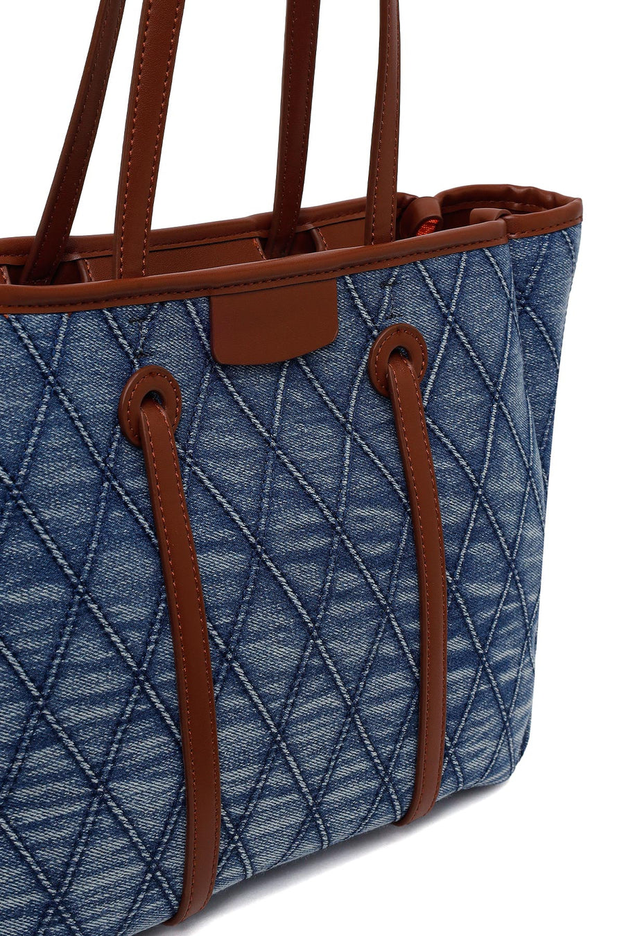 Woman Blue Jean Fabric Long-Strap Shoulder Bag