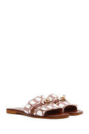 Women's Brown Leather Slippers | Derimod