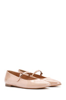 Women's Powder Patent Leather Ballerinas | Derimod