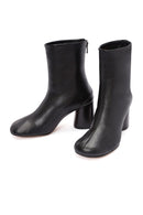 Women's Black Zippered Thick Heeled Leather Boots | Derimod