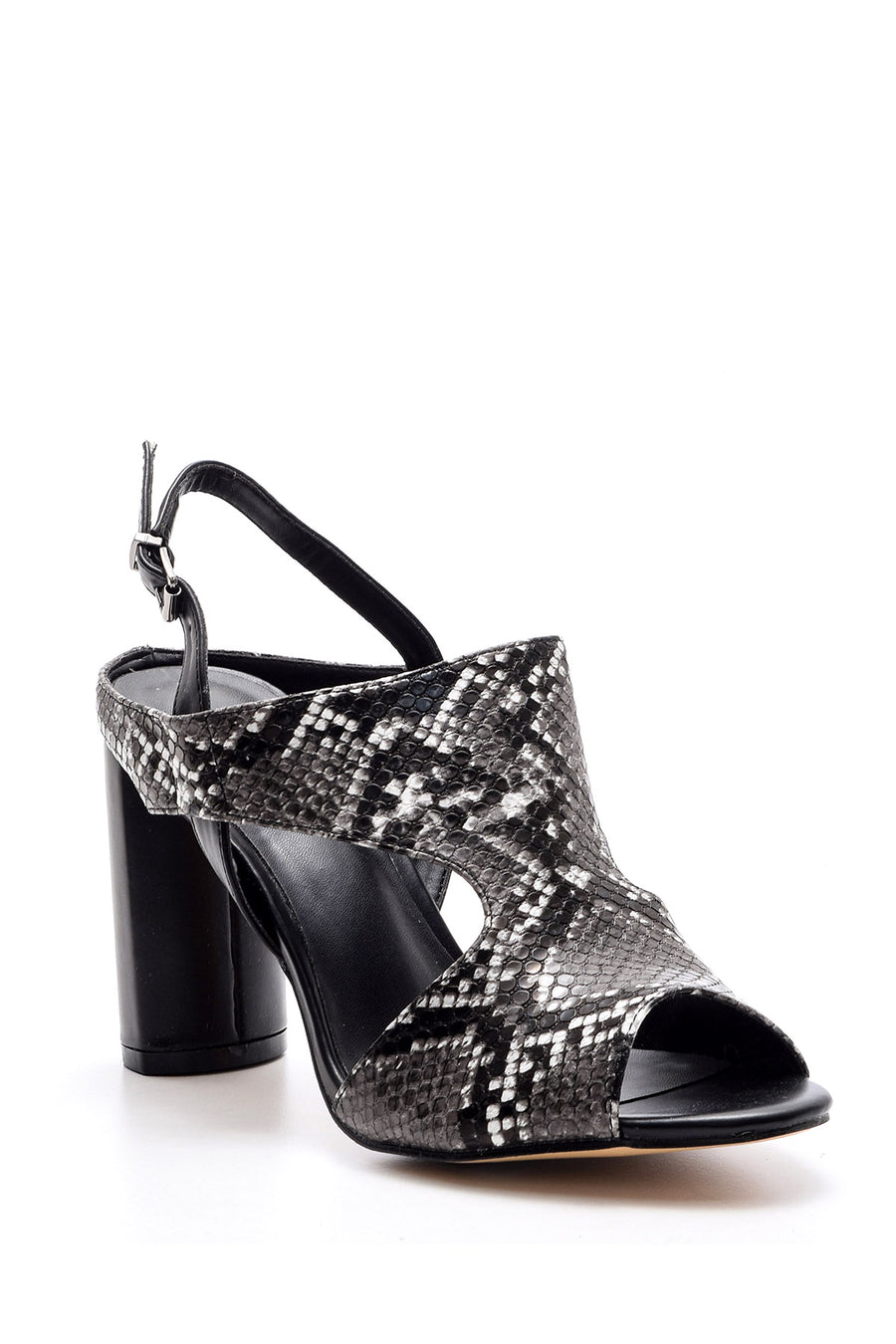 Women's Snakeskin Patterned Heeled Shoes