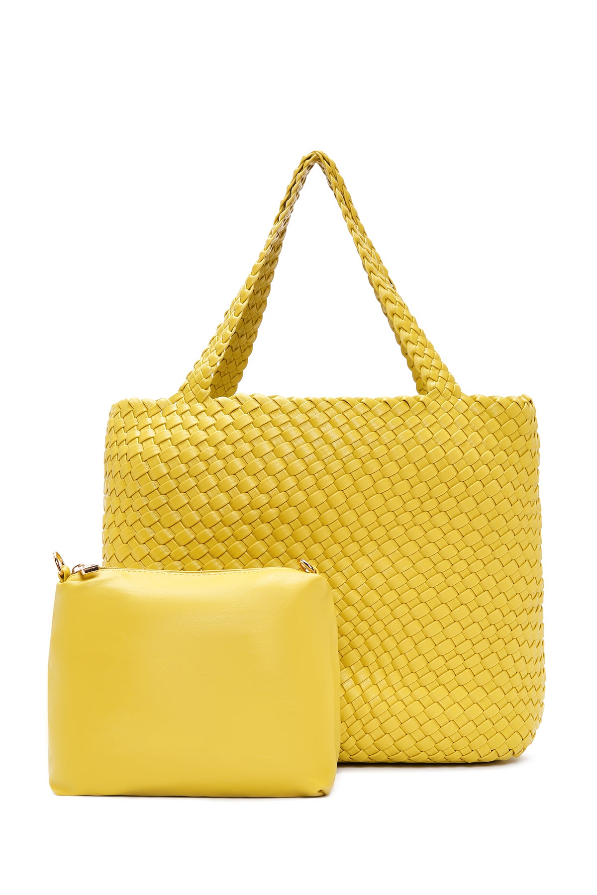 Women's Yellow Long Strap Knitted Shoulder Bag 24SBD262229 | Derimod