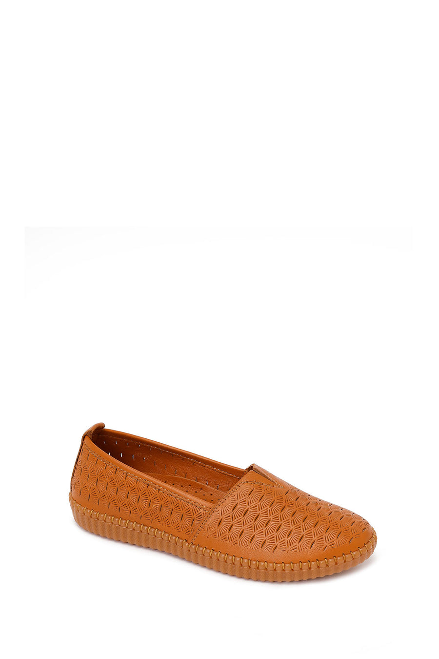 Kadın Taba Deri Konfor Loafer