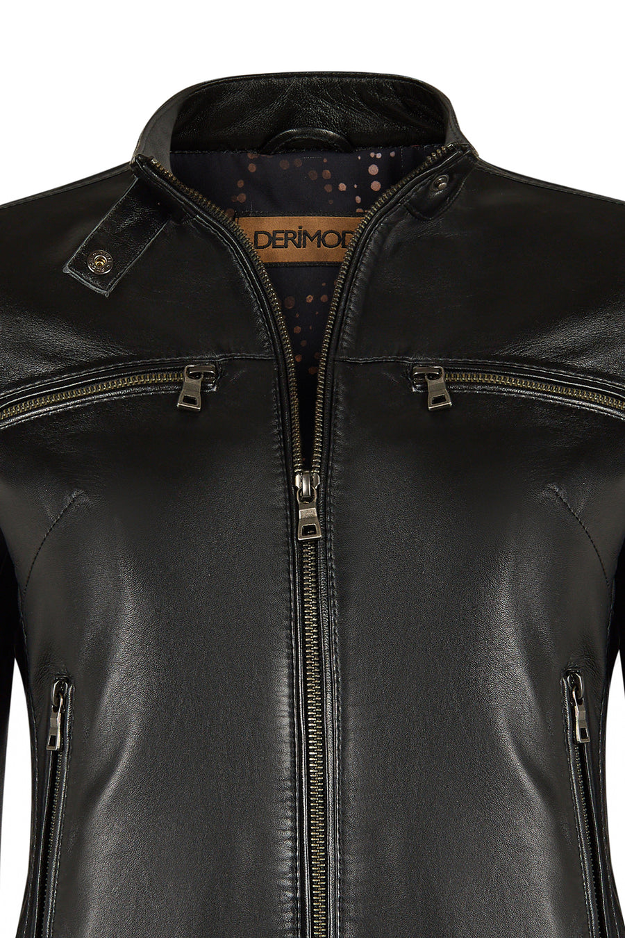 Lesi Woman Black Short Leather Jacket