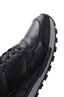 Men's Black Leather Sneaker | Derimod