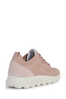 Geox Women's Pink Spherica Lace-up Fabric Sneaker | Derimod