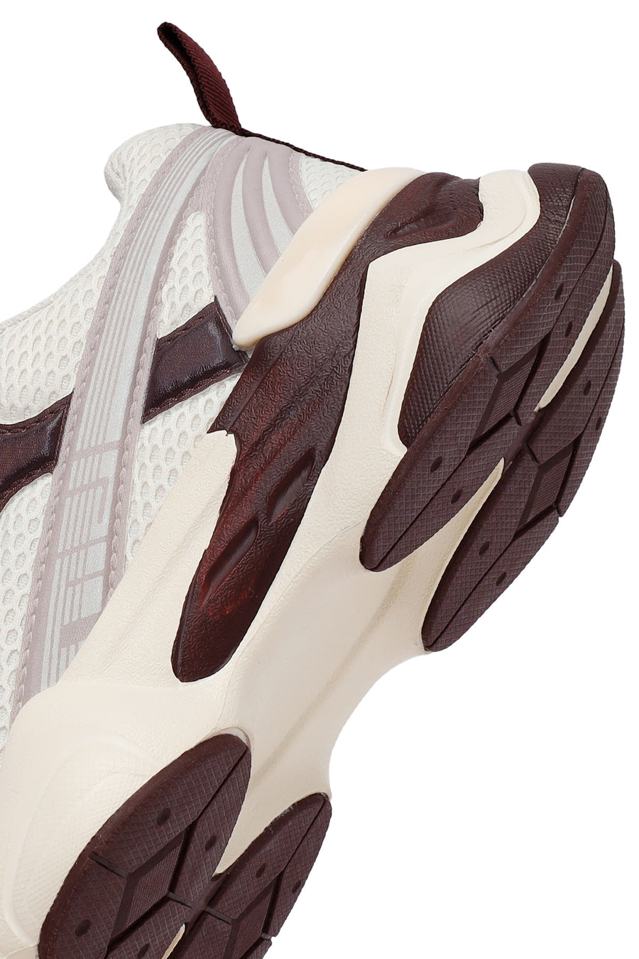 Woman Burgundy Lace-Up Chunky Sneaker
