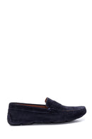 Erkek Lacivert Deri Süet Casual Loafer | Derimod