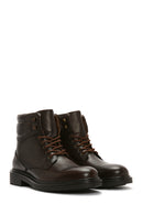 Men's Brown Lace-Up Leather Boots | Derimod