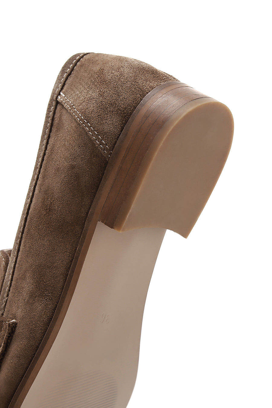 Women's Brown Suede Leather Buckle Loafer