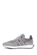 Men's Gray Suede Leather Detailed Sneaker | Derimod