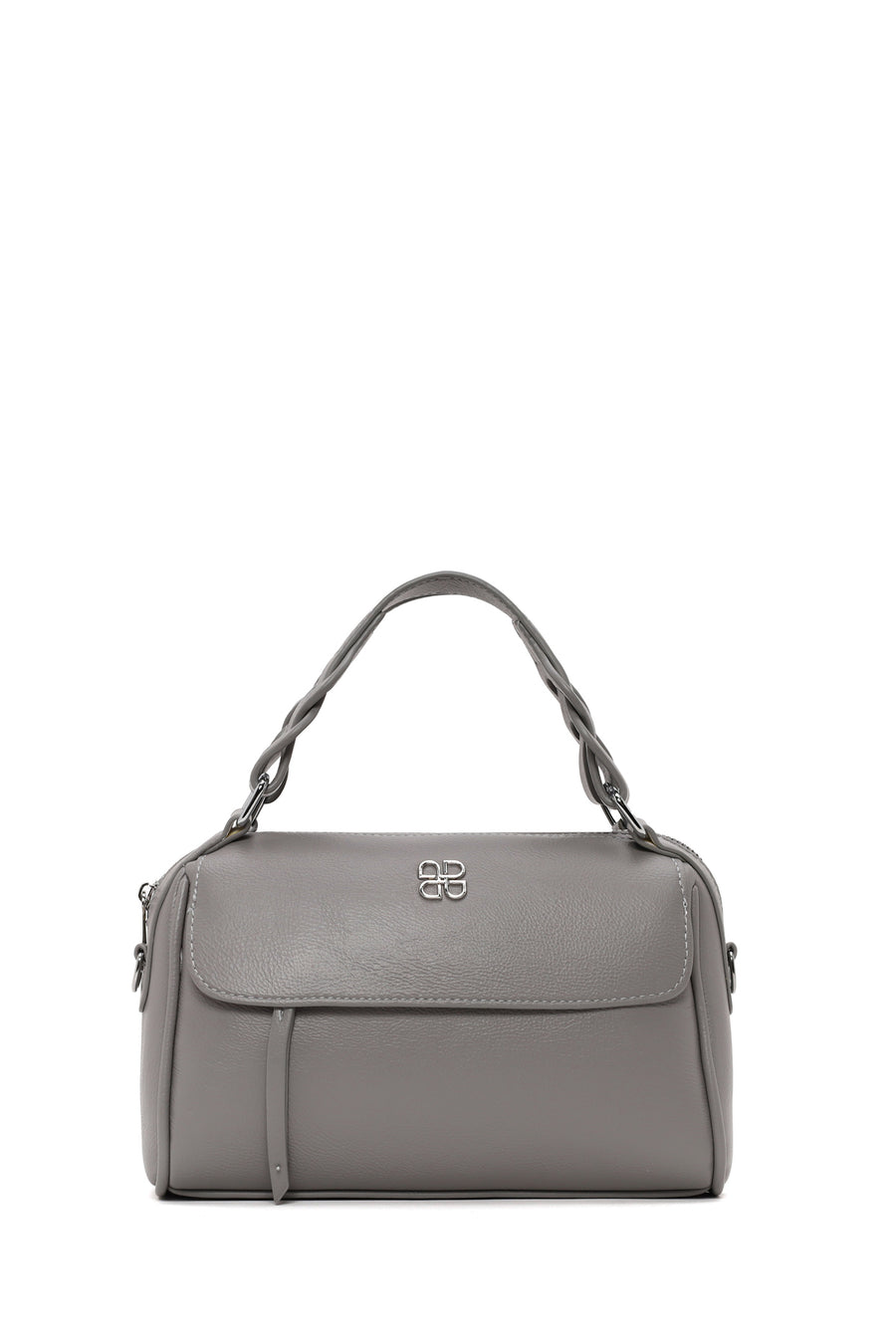 Woman Gray Long-Strap Shoulder Bag