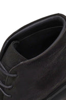 Male Black Lace-up Nubuck Leather Casual Boots | Derimod