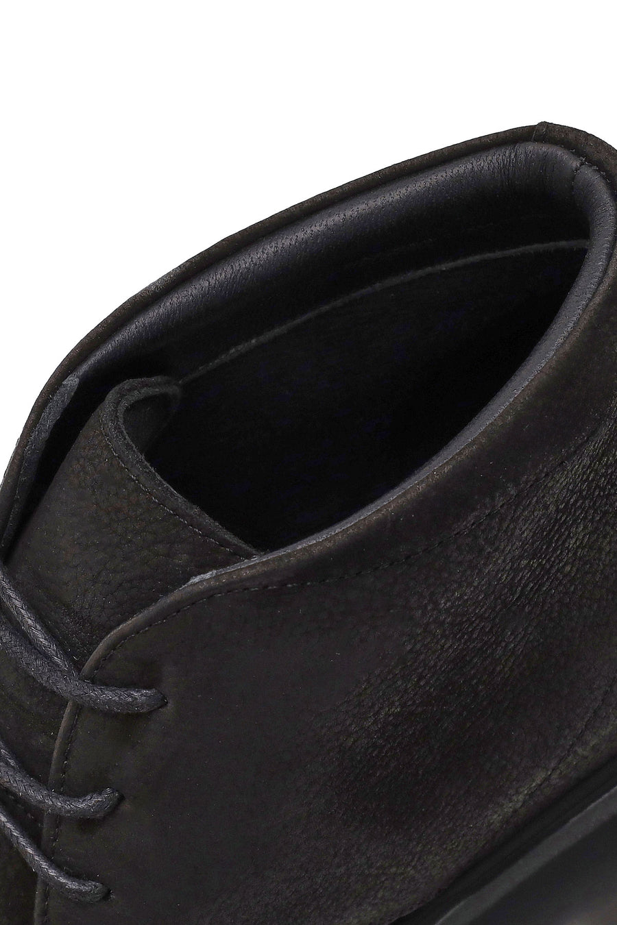 Male Black Lace-up Nubuck Leather Casual Boots