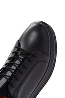 Men's Black Leather Sneaker | Derimod