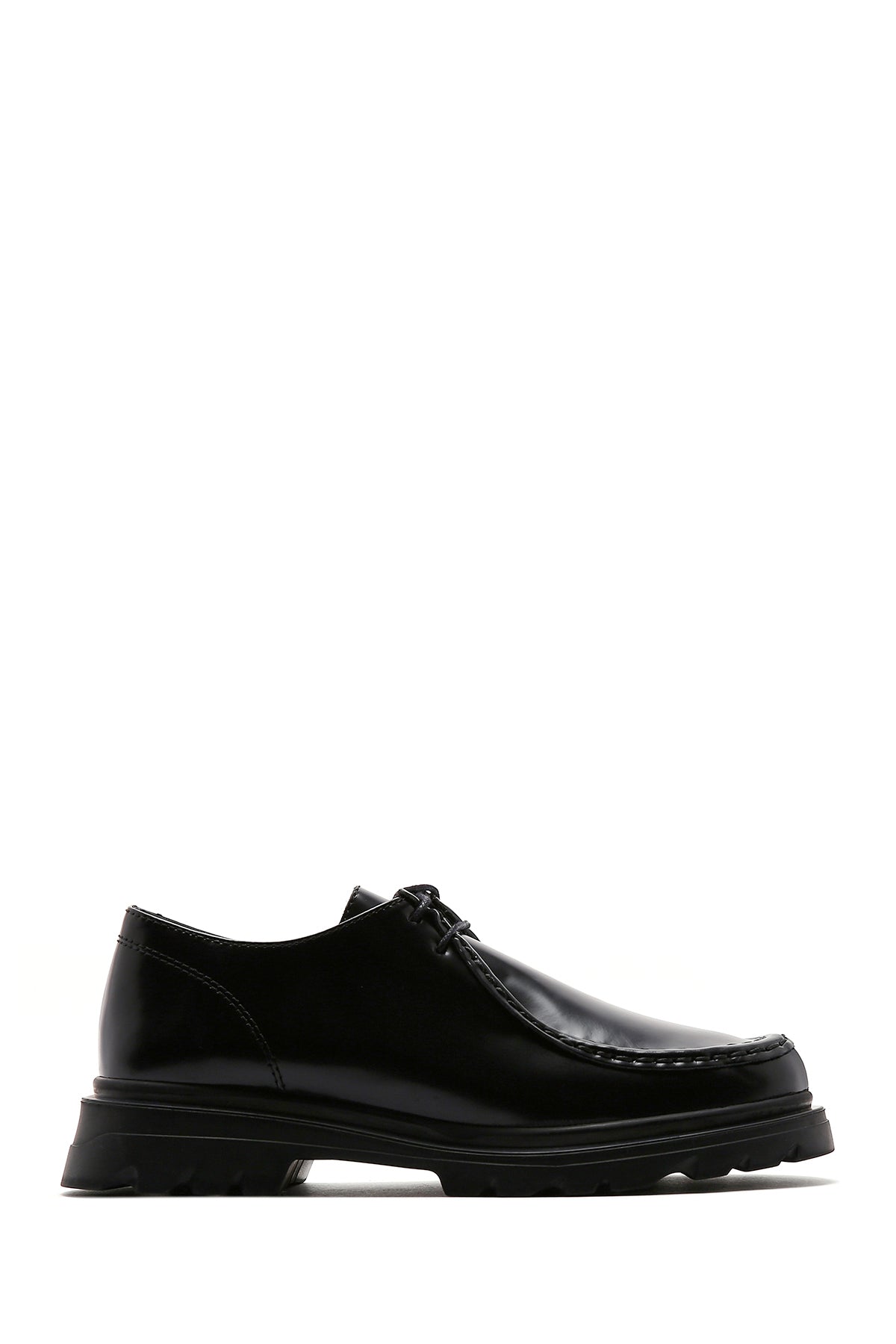 Kadın Siyah Rugan Deri Oxford Ayakkabı 23WFD420522 | Derimod
