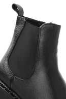 Women's Black Zippered Leather Chelsea Boots | Derimod