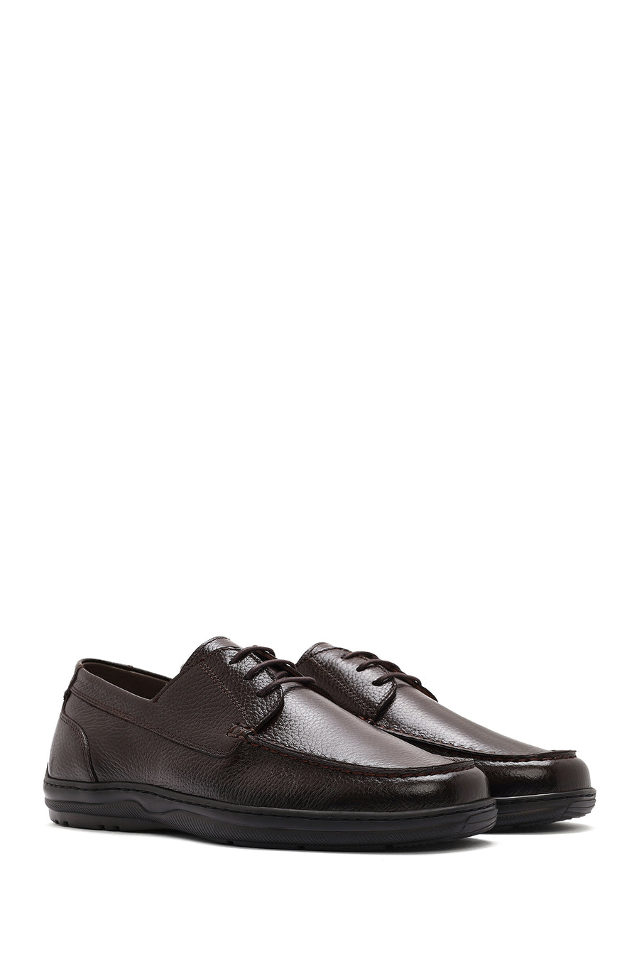Men's Brown Lace-up Leather Casual Shoes