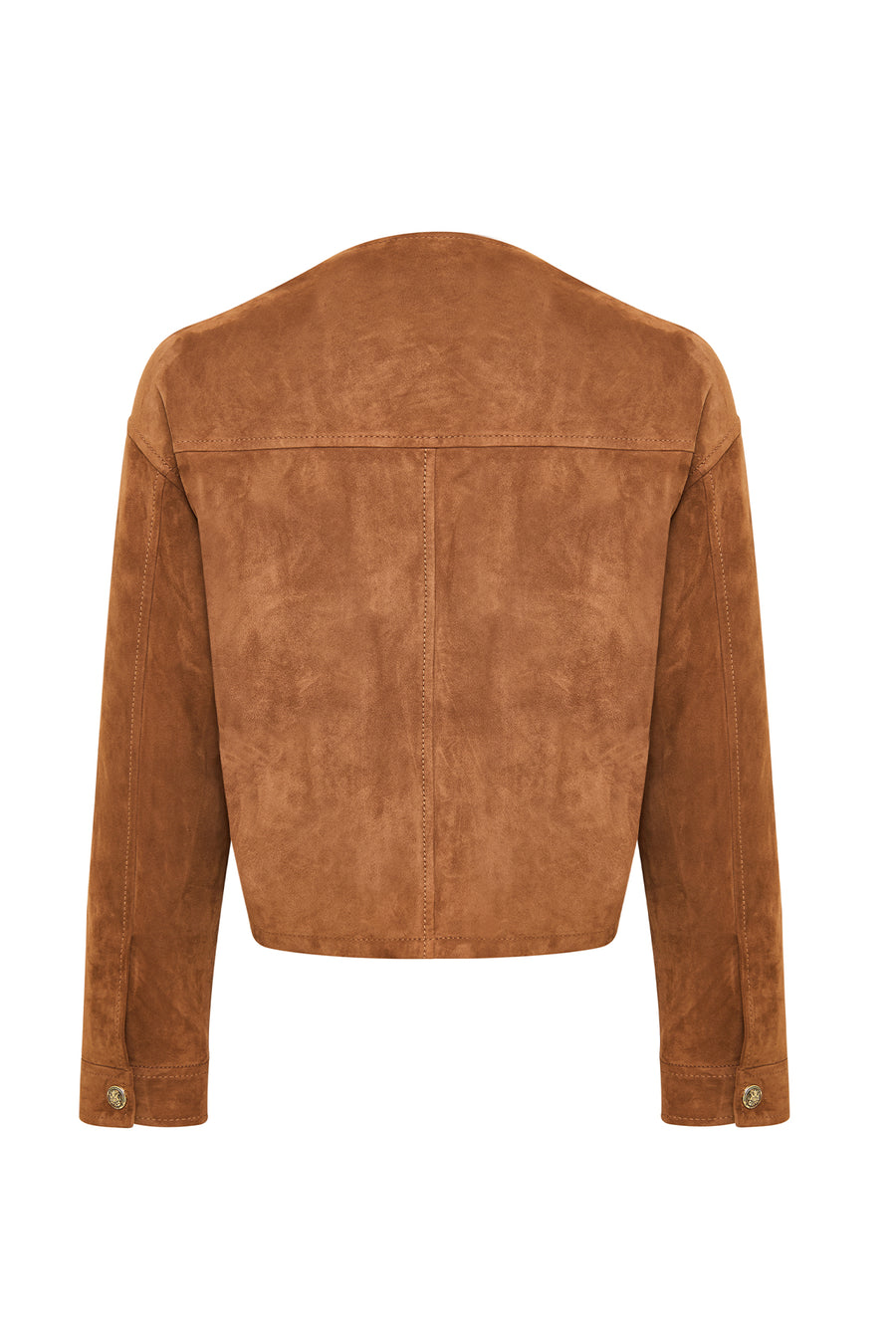 Lavinia Women's Brown Short Suede Leather Jacket