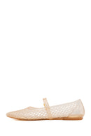 Women's Jelly Ballet Flats with Gold Buckle | Derimod