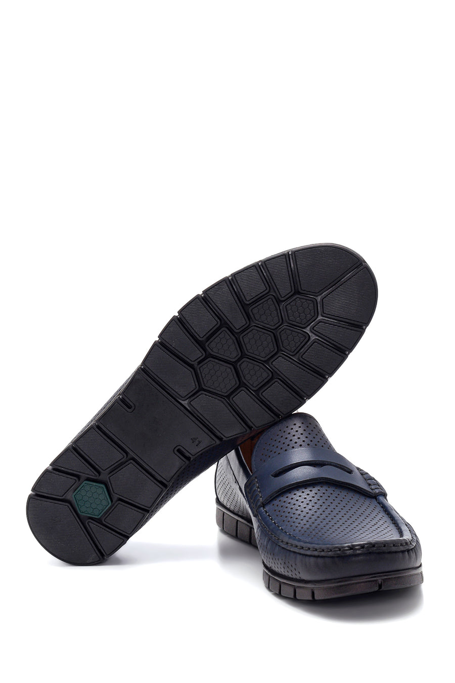 Erkek Deri Delikli Casual Loafer