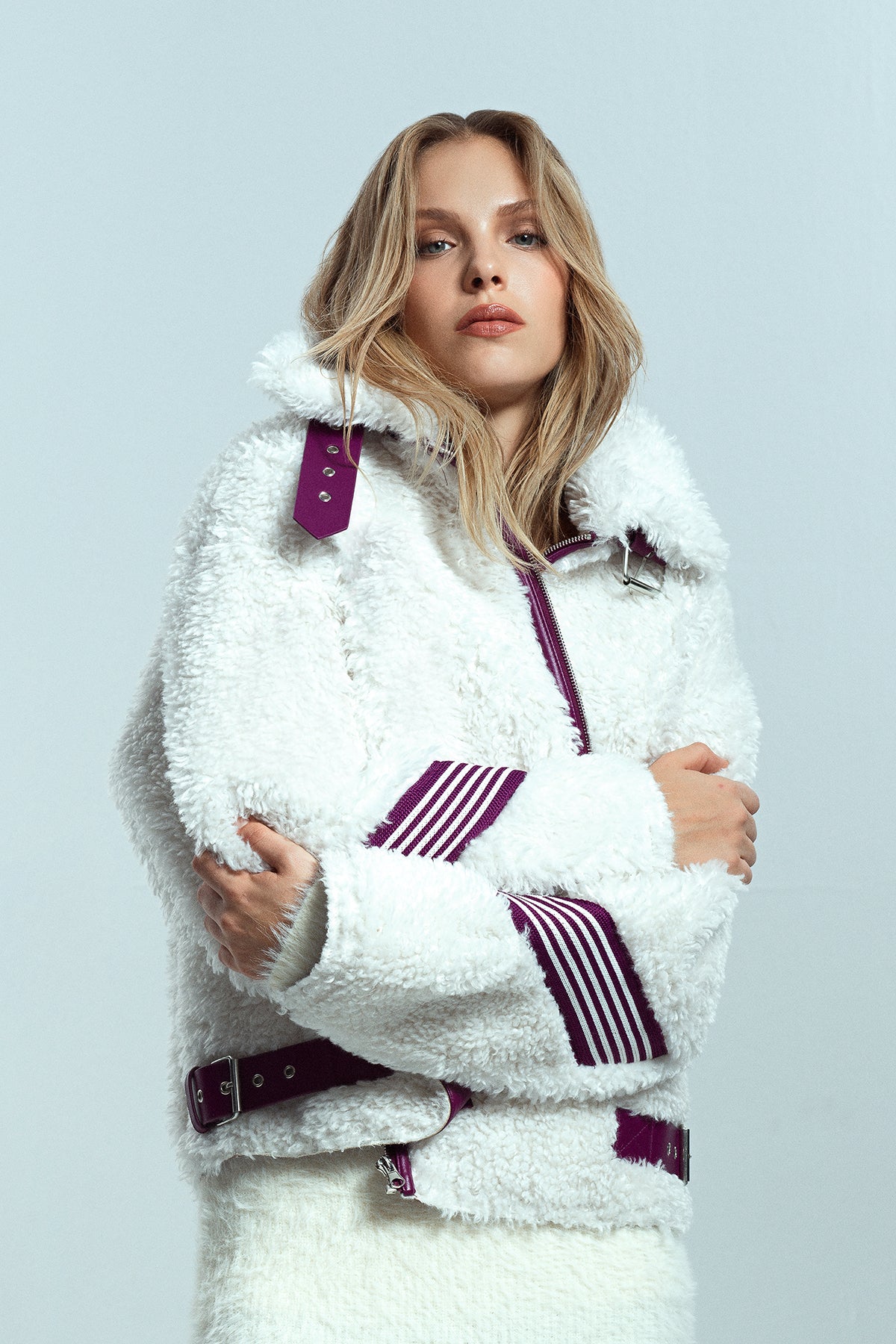 Meribel Women's White*purple Coat 24WGD5205FF | Derimod