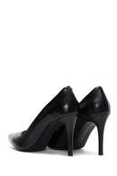 Women's Black Leather Stiletto | Derimod