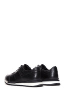 Men's Black Lace-Up Leather Casual Sneaker | Derimod