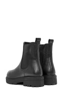 Women's Black Leather Chelsea Boots | Derimod