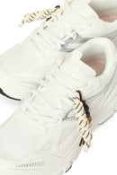 Woman White Lace-Up Thick-Soled Charm Sneaker | Derimod