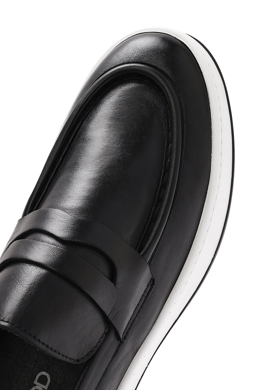 Erkek Siyah Spor Deri Loafer