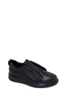 Male Black Leather Sneaker | Derimod