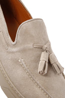 Derimod Fly Men's Beige Suede Leather Casual Loafer | Derimod