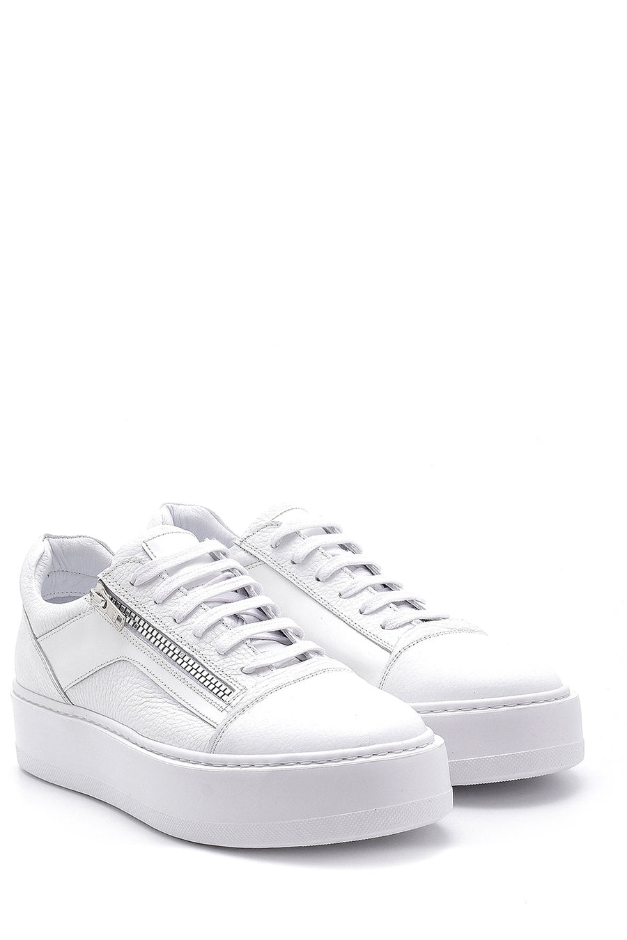 Men's Leather Zipper Detailed Sneaker