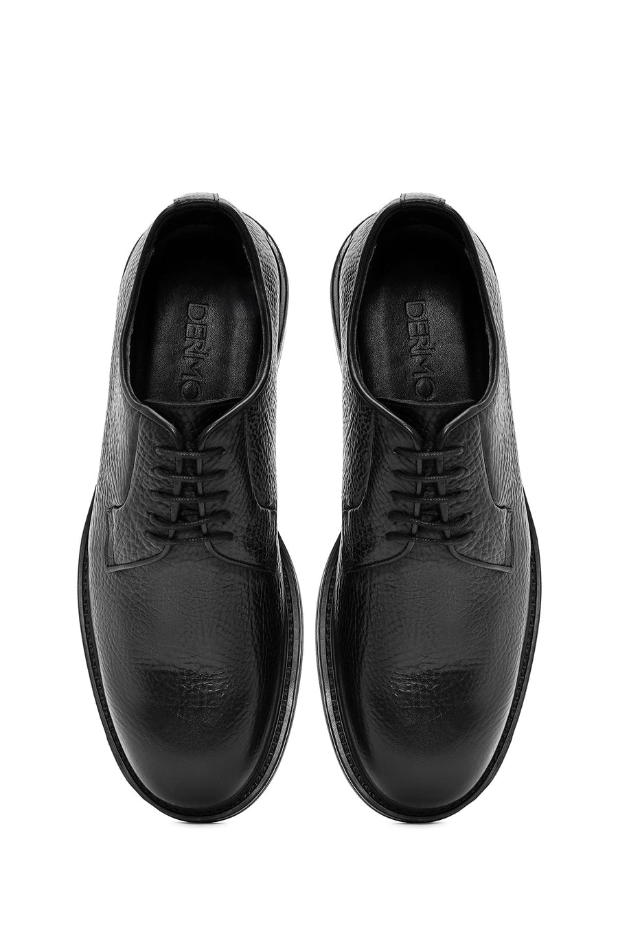 
Men's Black Lace-Up Leather Classic Shoes
